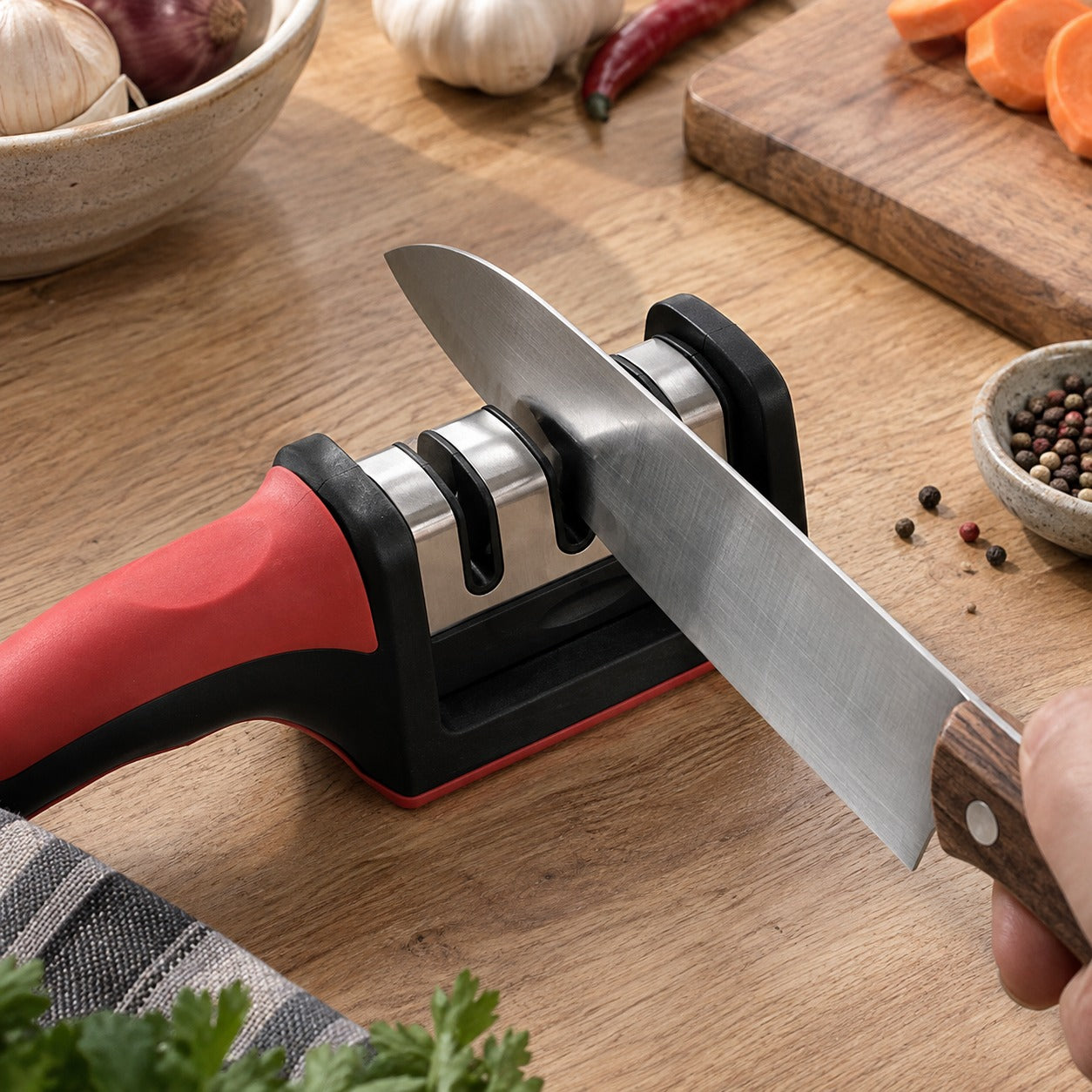 Ostrzałka do Noży 4w1 OstrzTech PRO – Noże, Nożyczki, Scyzoryki, Sekatory